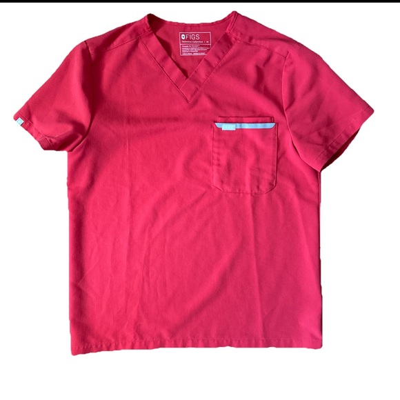 Figs Technical Collection Set  Medium Pants Top Coral Pink Hibiscus - Picture 3 of 6